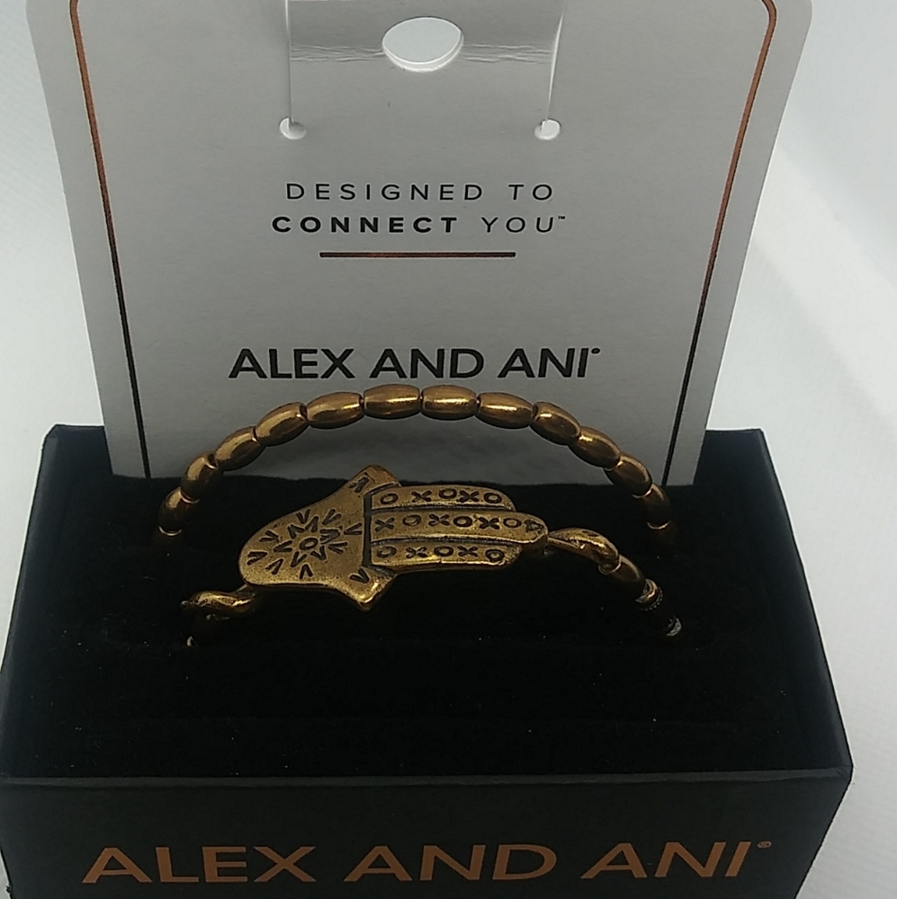 Alex & Ani Hamsa Wrap Bracelet & Jordan Beaded